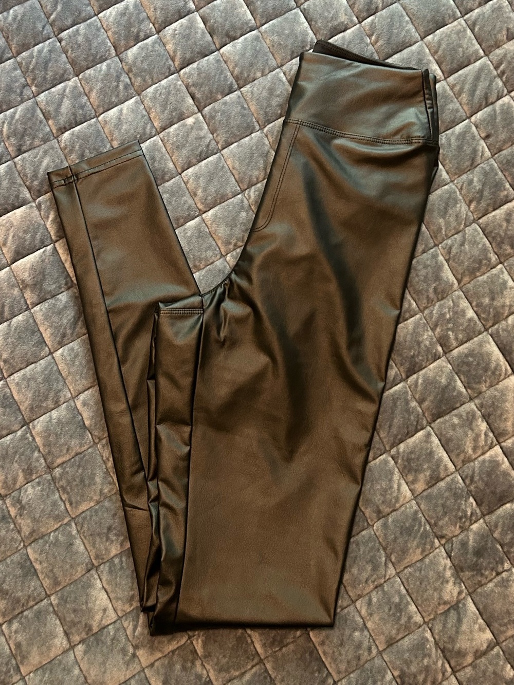 NWOT Aerie Black Faux-Leather Leggings